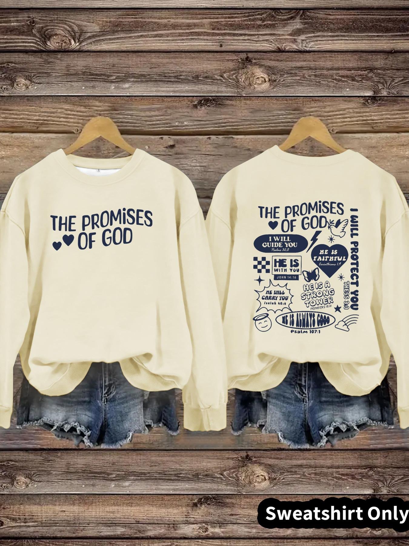 Round neck THE PROMIS OF GOD pullover sweatshirt sweatshirt - Image 13