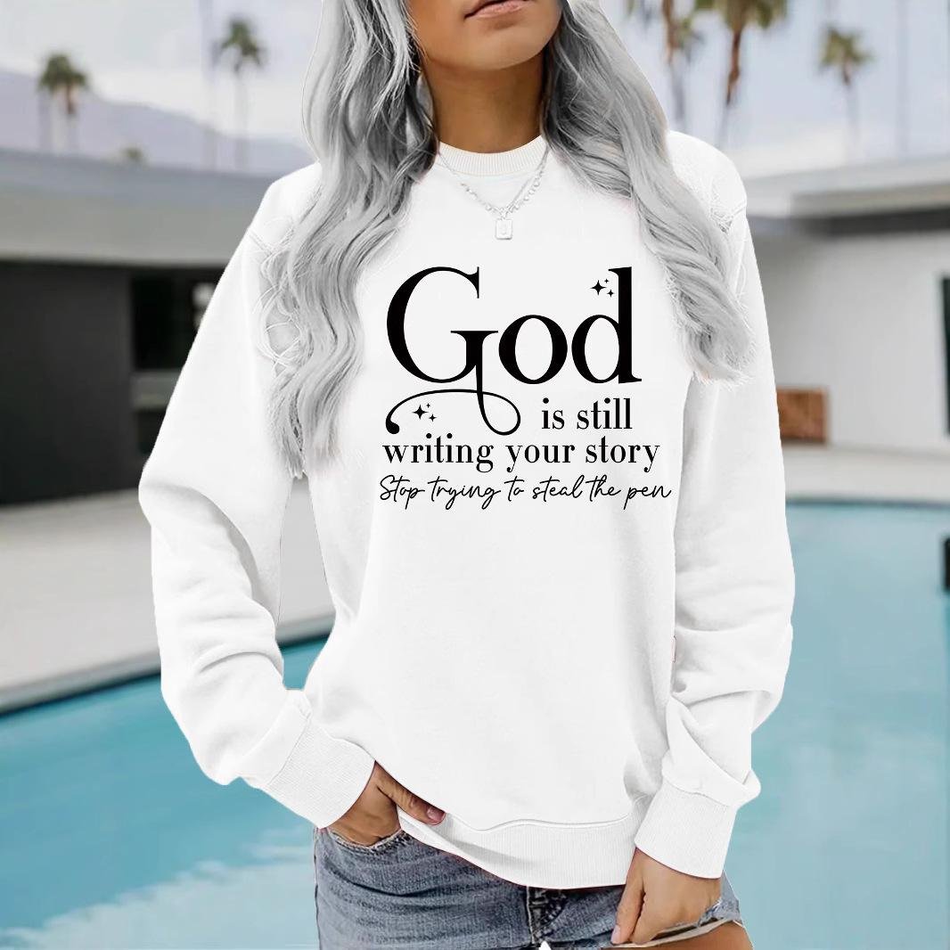 GOD STOP printed pullover sweatshirt - Image 3