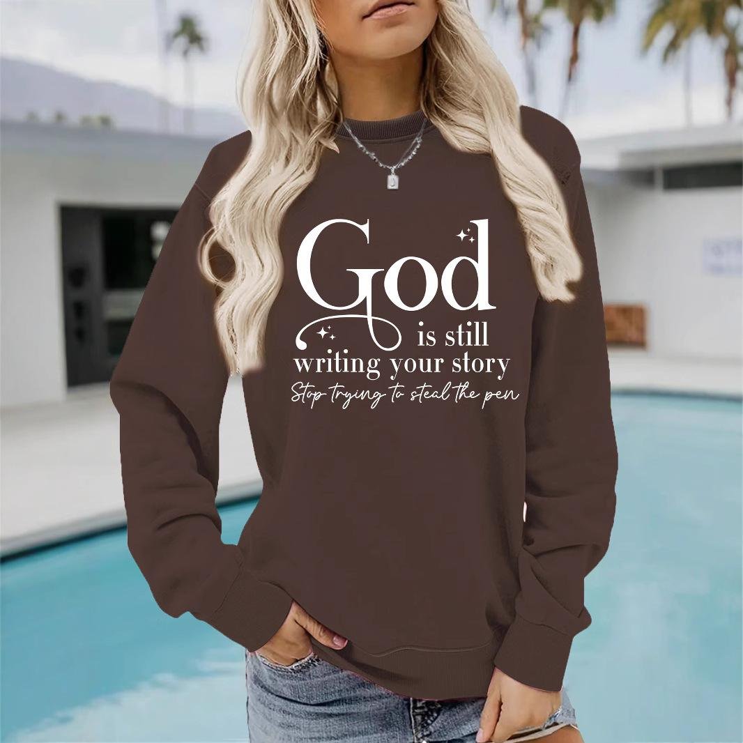 GOD STOP printed pullover sweatshirt - Image 2
