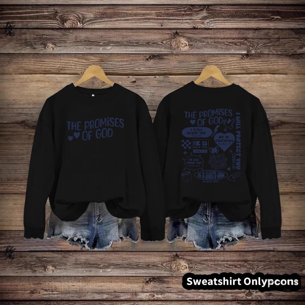 Round neck THE PROMIS OF GOD pullover sweatshirt sweatshirt - Image 4