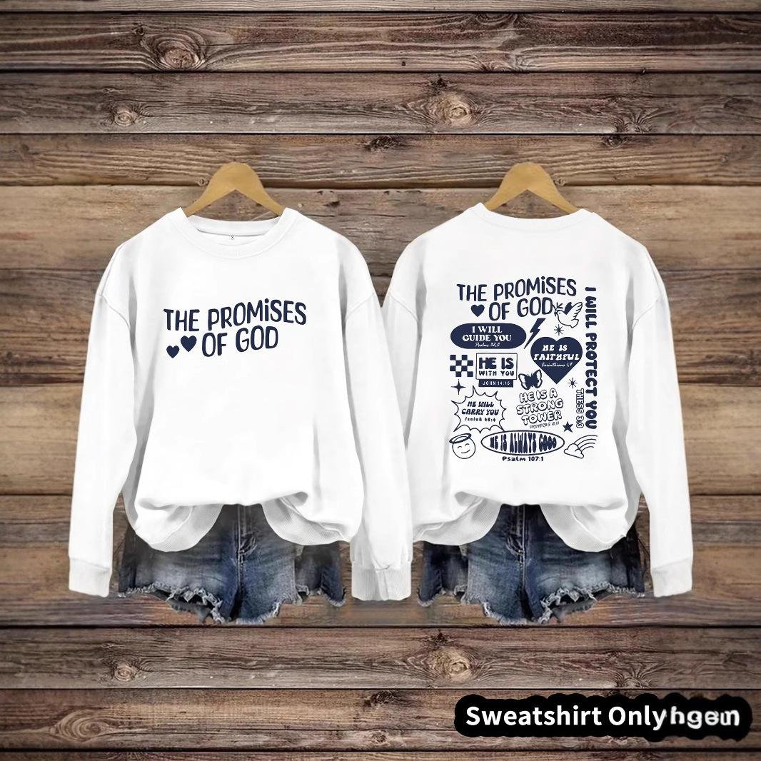 Round neck THE PROMIS OF GOD pullover sweatshirt sweatshirt - Image 3