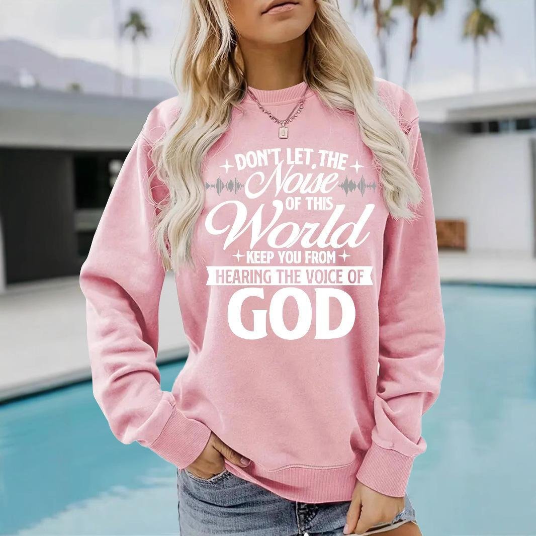 Voice of God Inspirational Printed Casual Loose Hoodie - Image 4