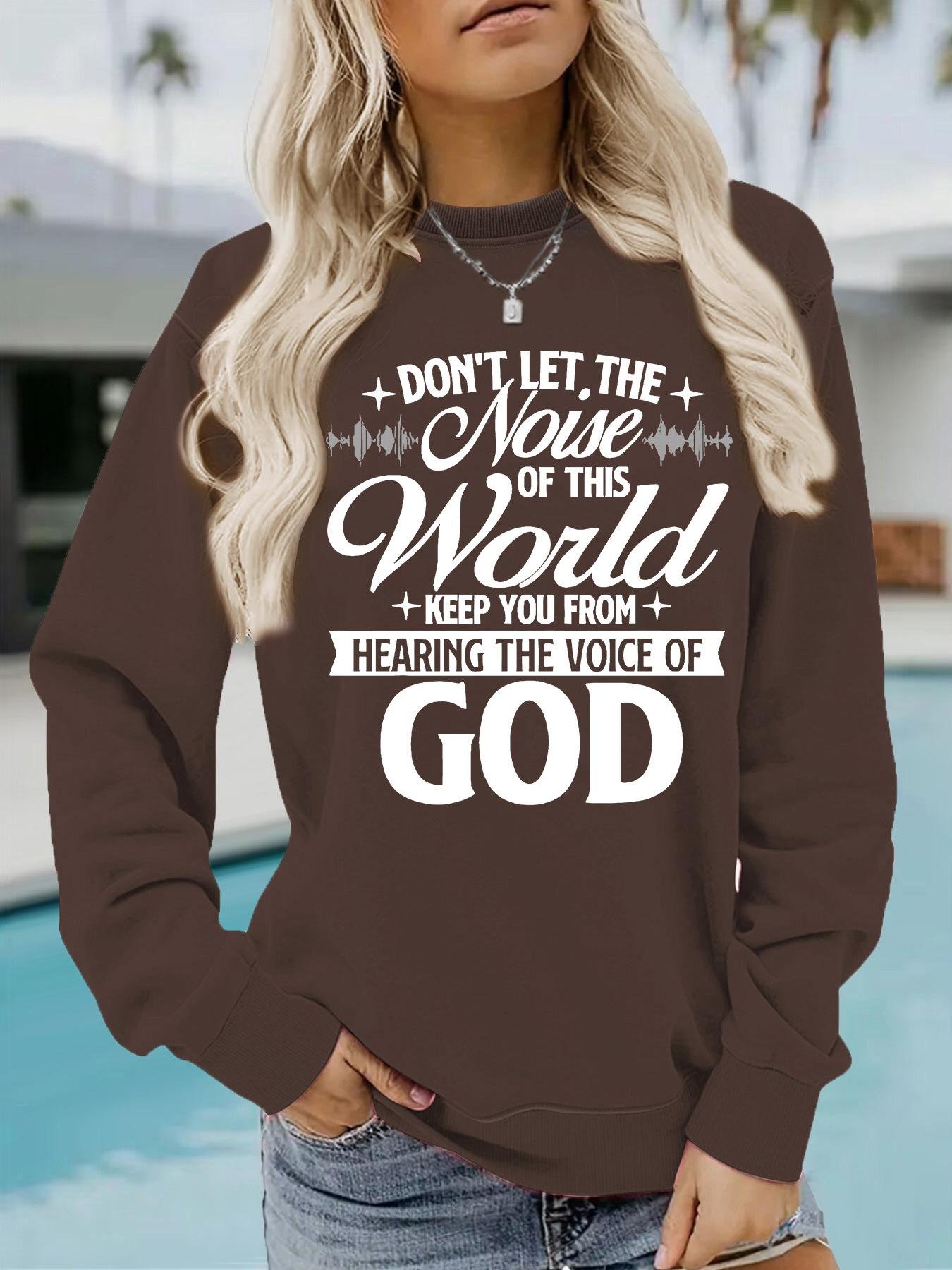 Voice of God Inspirational Printed Casual Loose Hoodie - Image 12