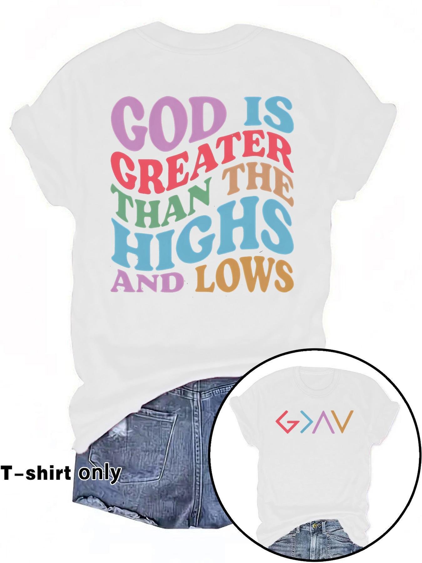 GOD IS GREEN New Round Neck Loose Short Sleeve - Image 7