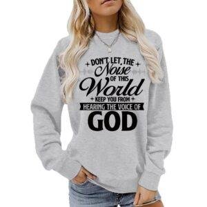 Voice of God Inspirational Printed Casual Loose Hoodie