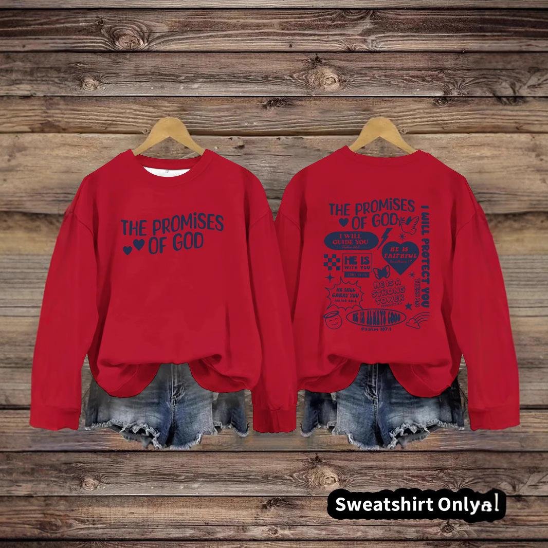 Round neck THE PROMIS OF GOD pullover sweatshirt sweatshirt - Image 5
