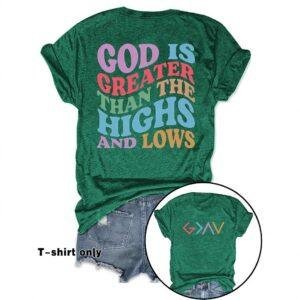 GOD IS GREEN New Round Neck Loose Short Sleeve