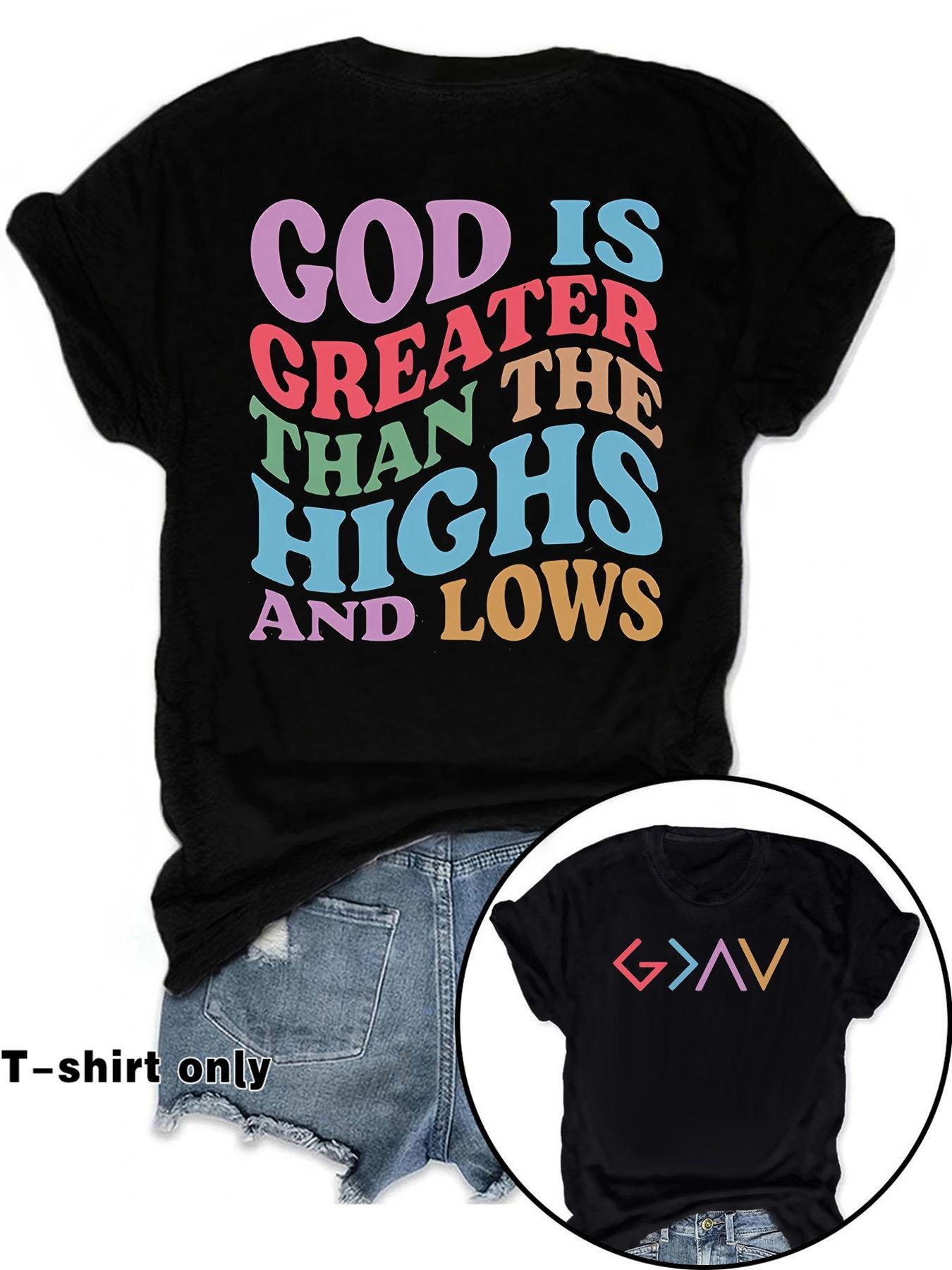 GOD IS GREEN New Round Neck Loose Short Sleeve - Image 9