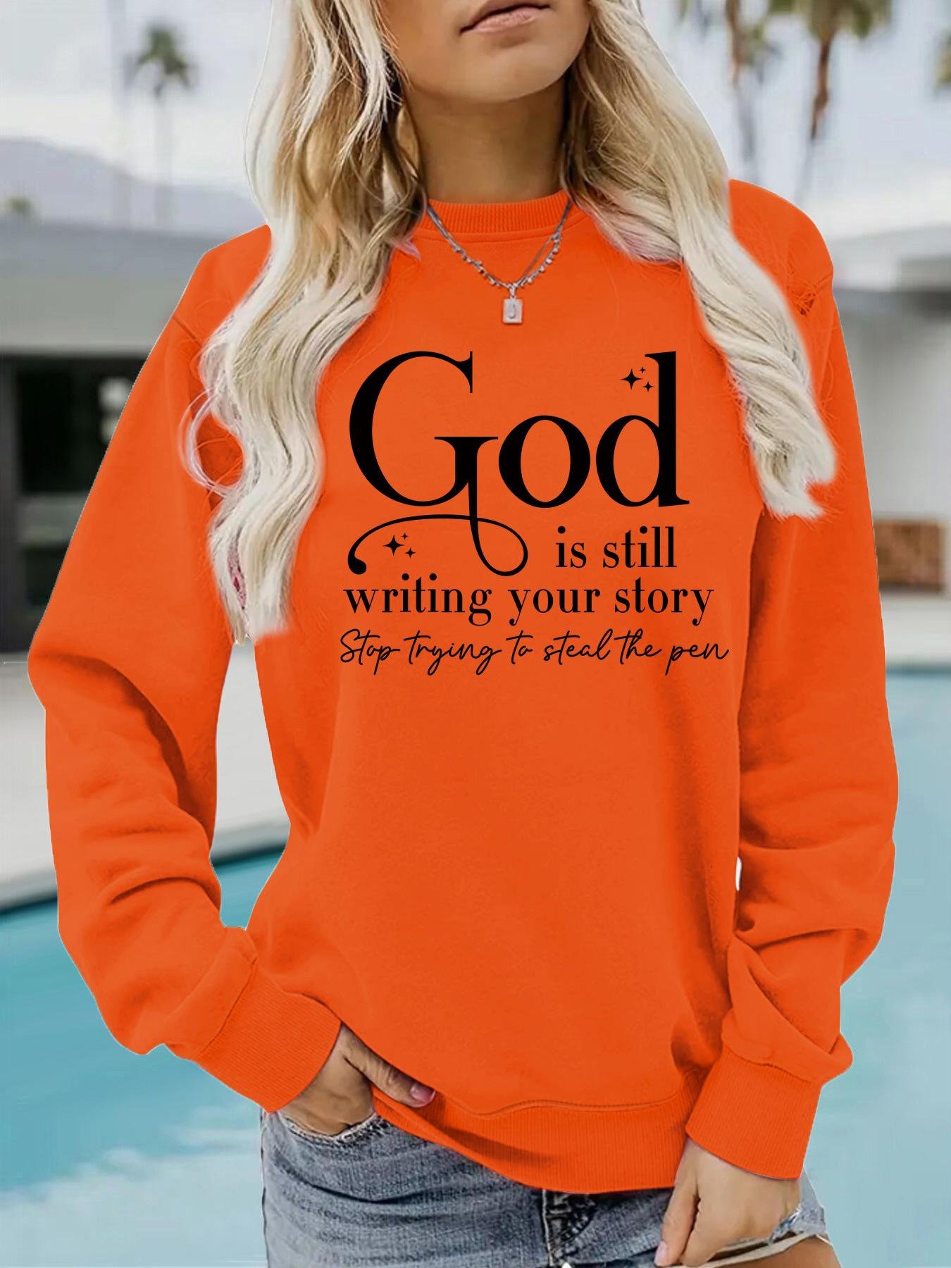 GOD STOP printed pullover sweatshirt - Image 11