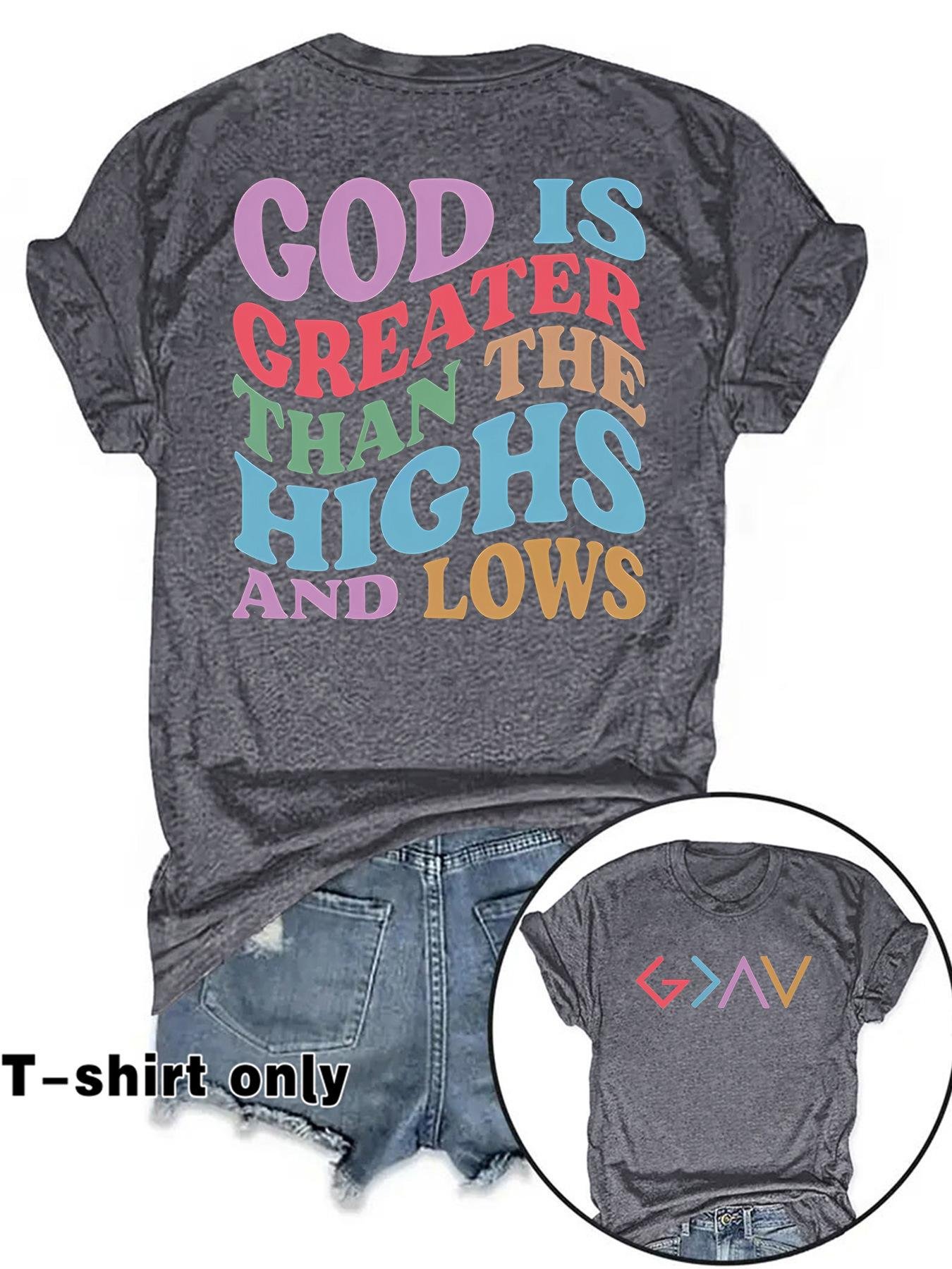 GOD IS GREEN New Round Neck Loose Short Sleeve - Image 13