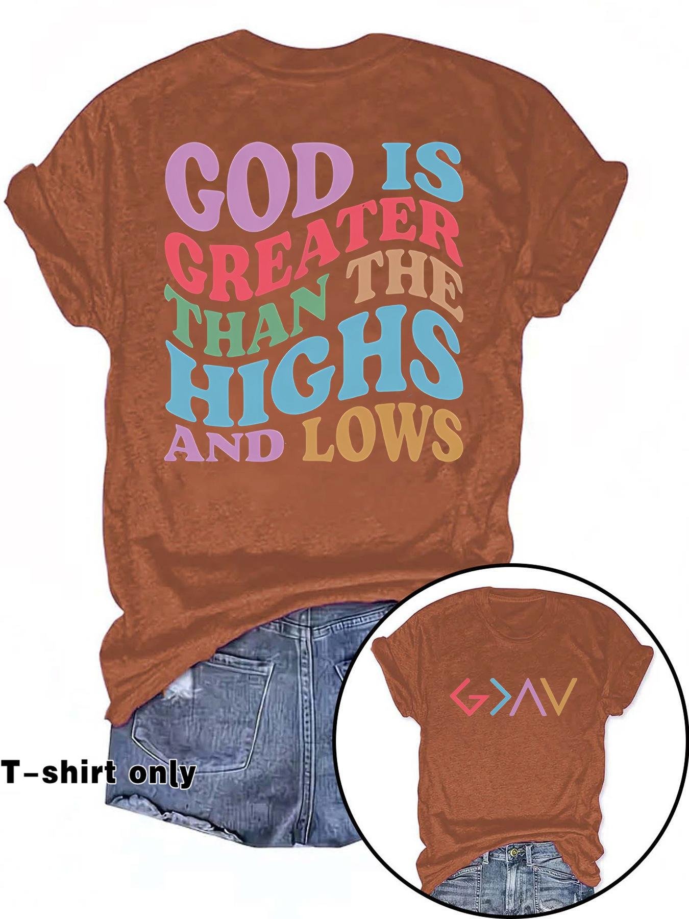 GOD IS GREEN New Round Neck Loose Short Sleeve - Image 15