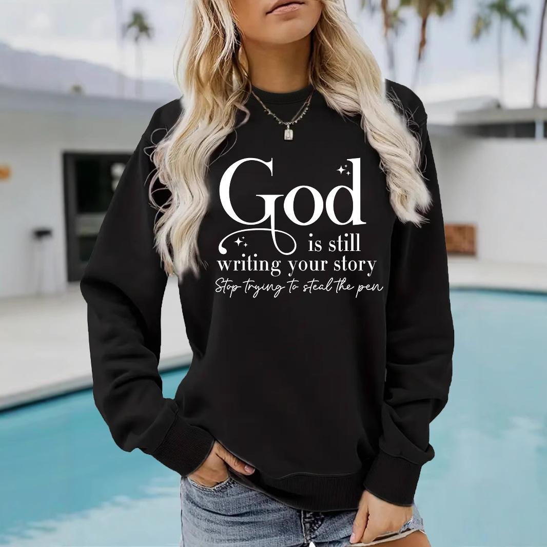 GOD STOP printed pullover sweatshirt - Image 5