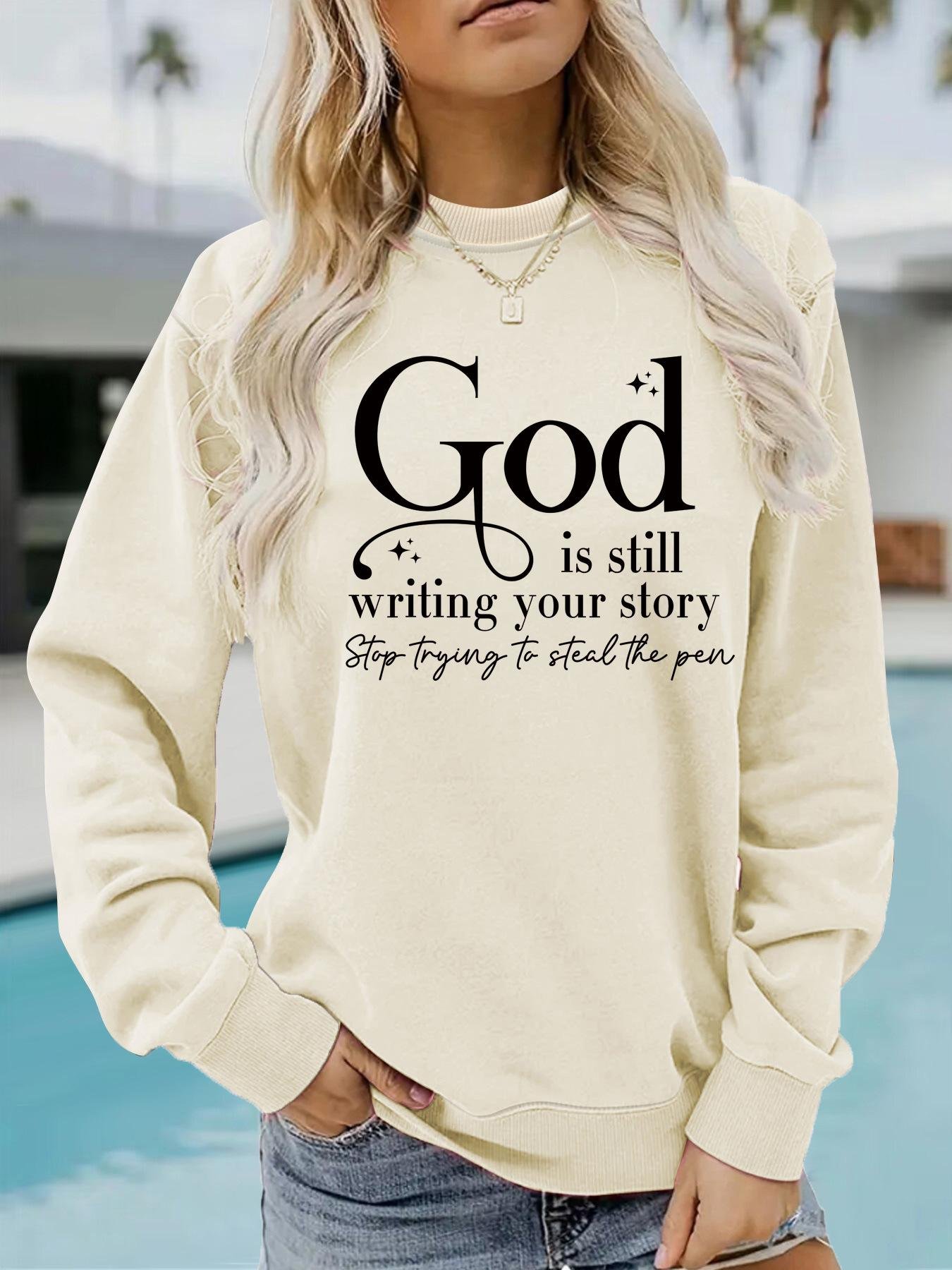GOD STOP printed pullover sweatshirt - Image 13