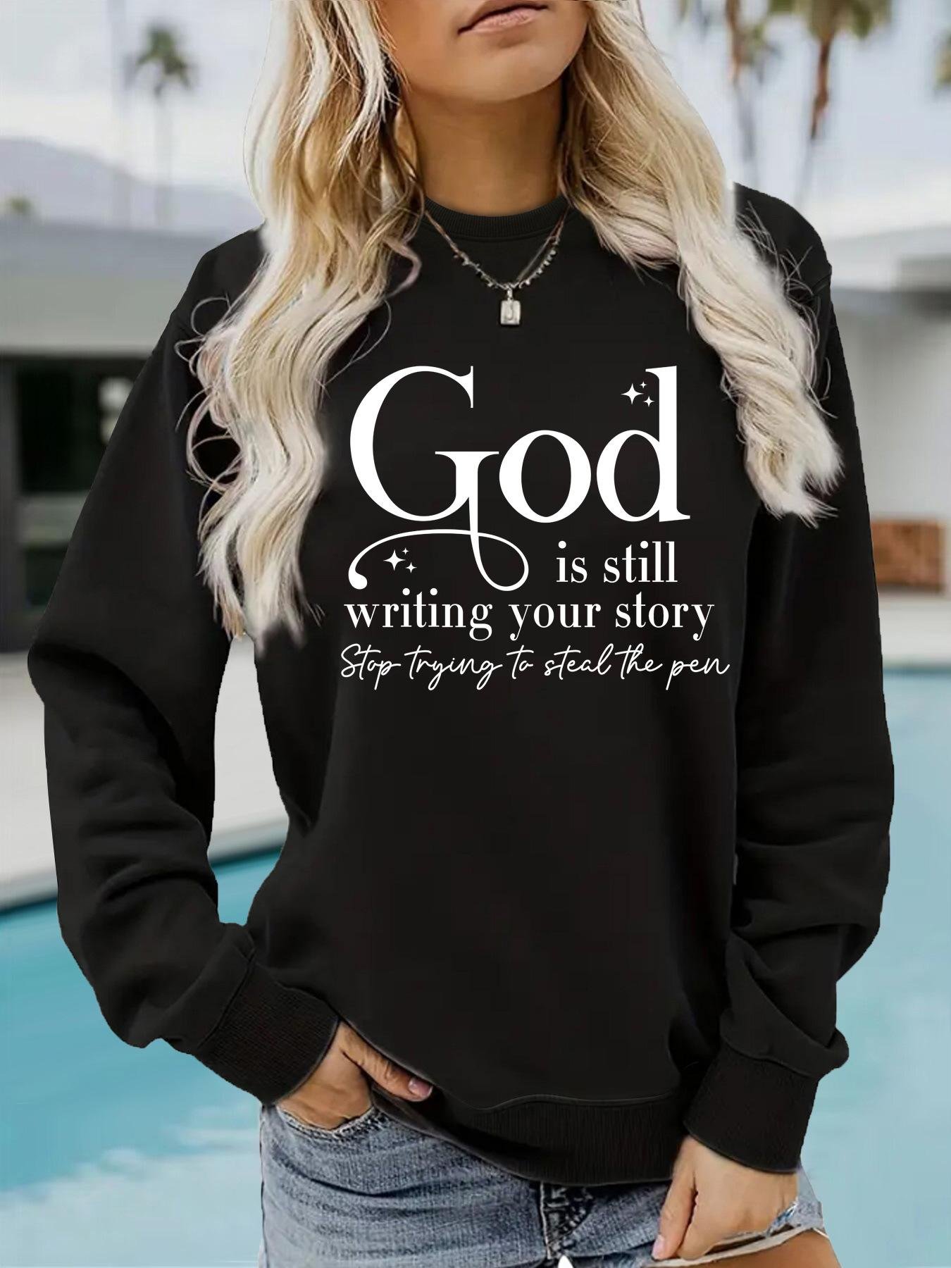 GOD STOP printed pullover sweatshirt - Image 8