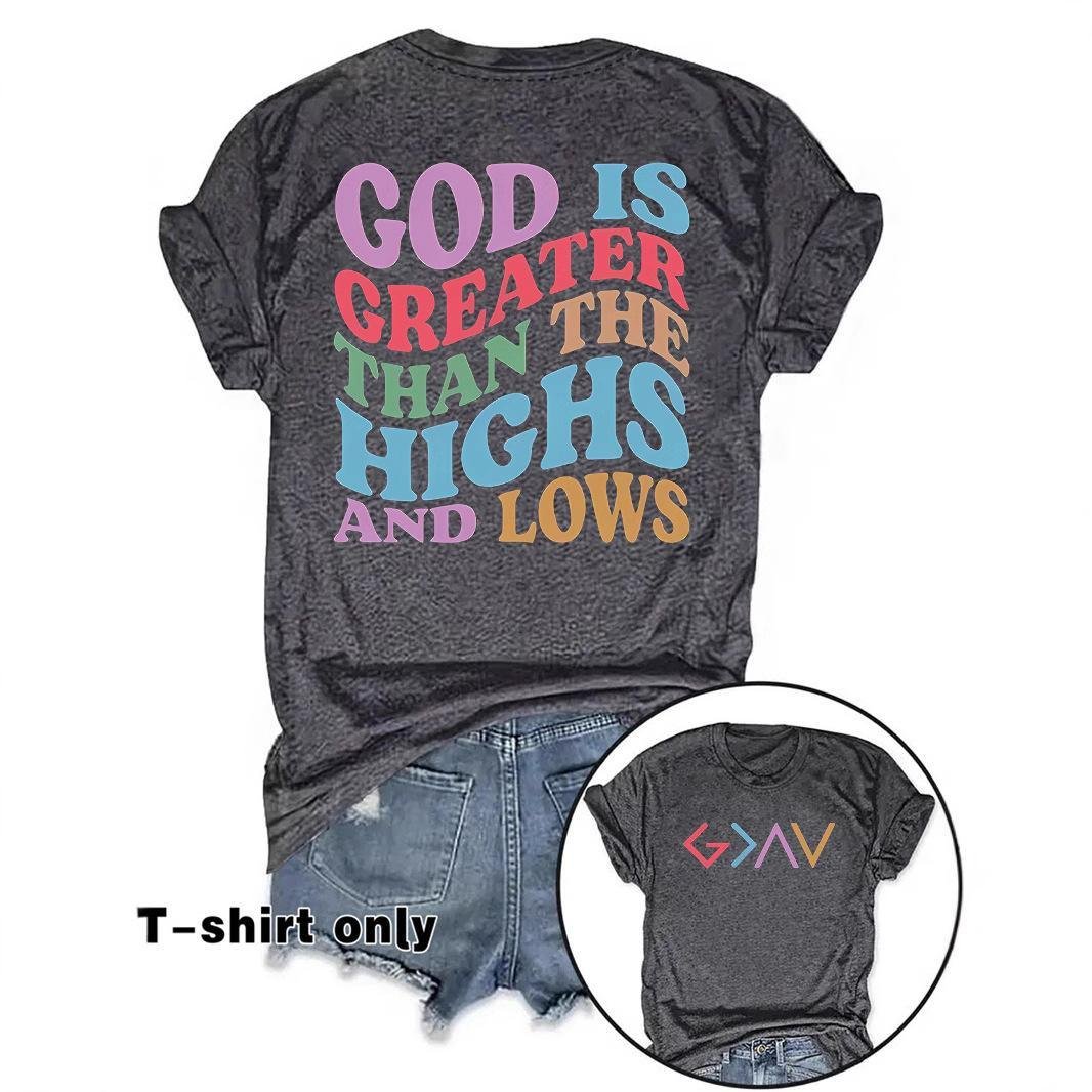 GOD IS GREEN New Round Neck Loose Short Sleeve - Image 3