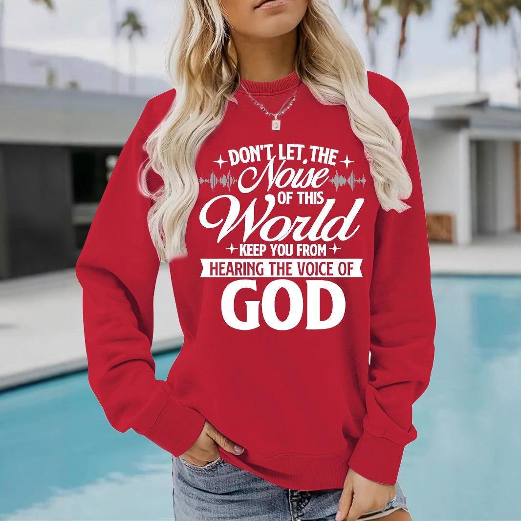 Voice of God Inspirational Printed Casual Loose Hoodie - Image 5