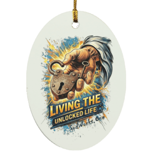 Unlocked Life Oval Ornament